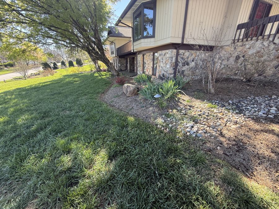 Liriope along foundation bed